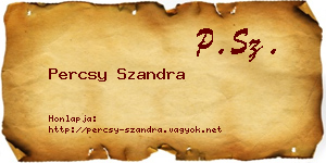 Percsy Szandra névjegykártya